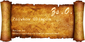 Zsivkov Olimpia névjegykártya